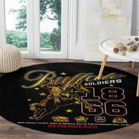 Buffalo Soldiers 1866-1944 Round Carpet American Black Heros Legacy - Wonder Print Shop
