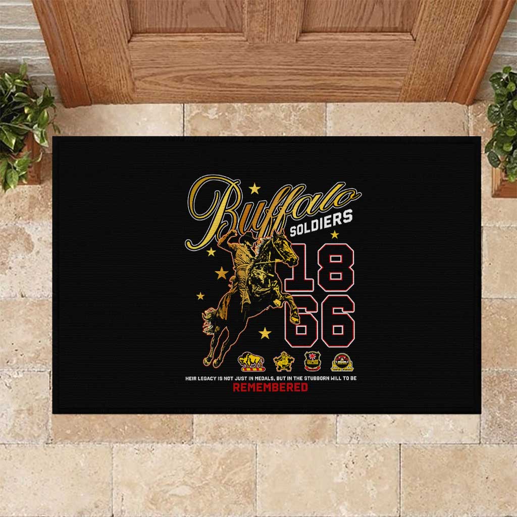Buffalo Soldiers 1866-1944 Rubber Doormat American Black Heros Legacy - Wonder Print Shop
