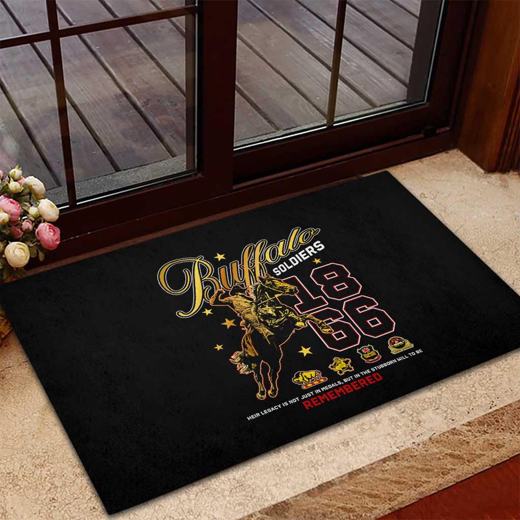 Buffalo Soldiers 1866-1944 Rubber Doormat American Black Heros Legacy - Wonder Print Shop