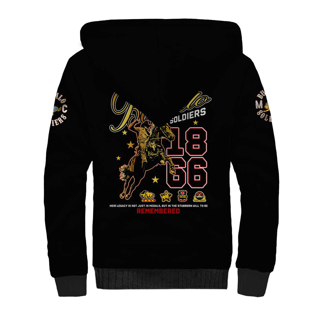 Buffalo Soldiers 1866-1944 Sherpa Hoodie American Black Heros Legacy - Wonder Print Shop