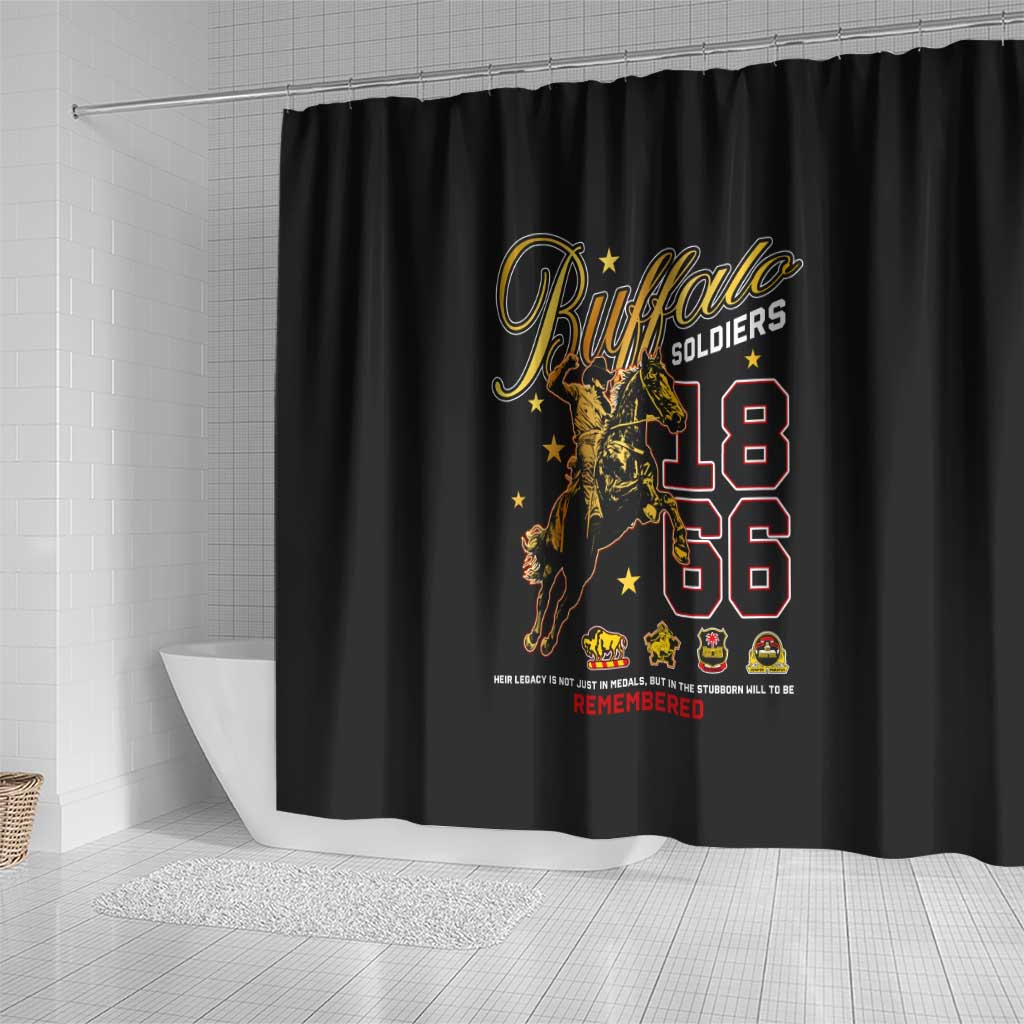 Buffalo Soldiers 1866-1944 Shower Curtain American Black Heros Legacy - Wonder Print Shop