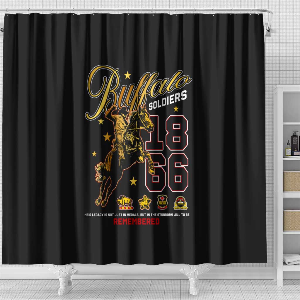 Buffalo Soldiers 1866-1944 Shower Curtain American Black Heros Legacy - Wonder Print Shop