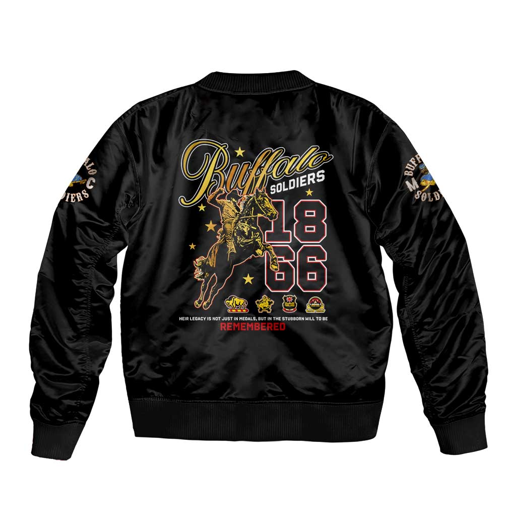 Buffalo Soldiers 1866-1944 Sleeve Zip Bomber Jacket American Black Heros Legacy - Wonder Print Shop