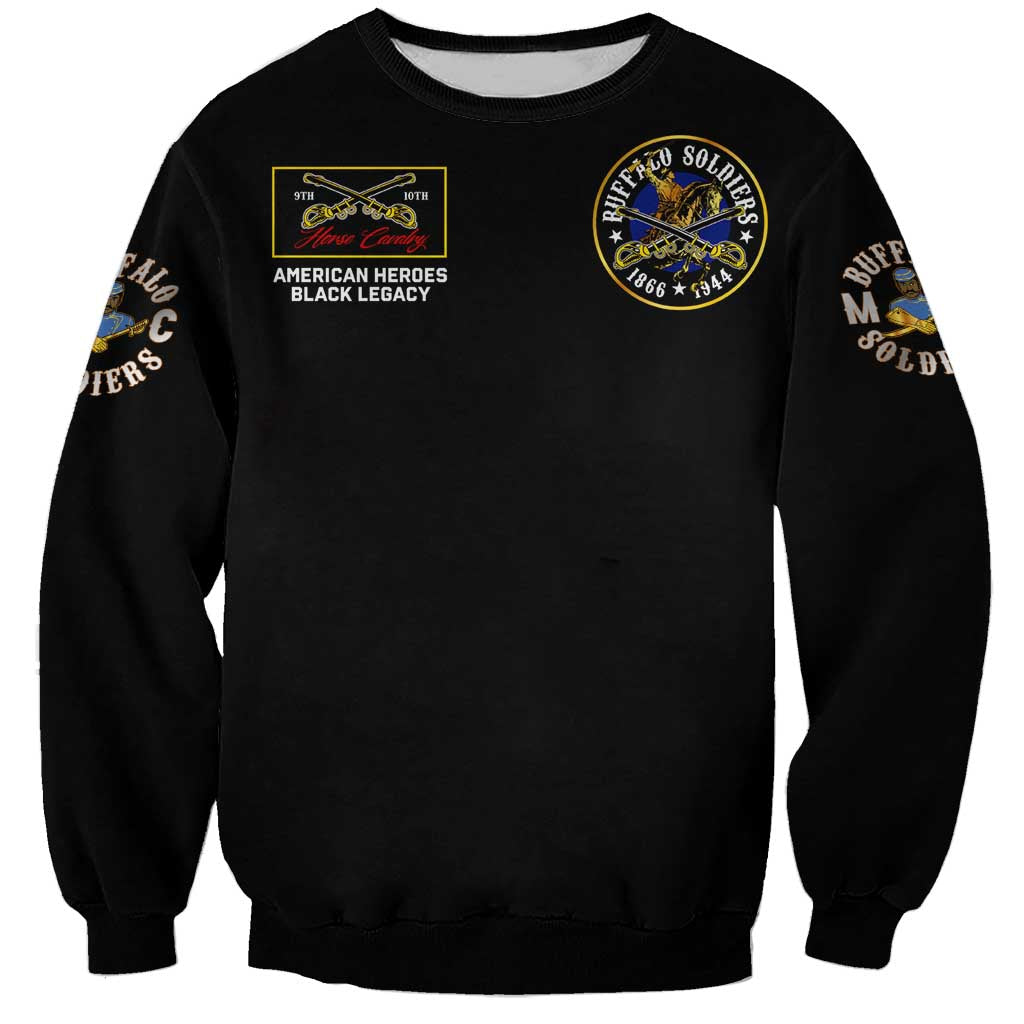 Buffalo Soldiers 1866-1944 Sweatshirt American Black Heros Legacy - Wonder Print Shop