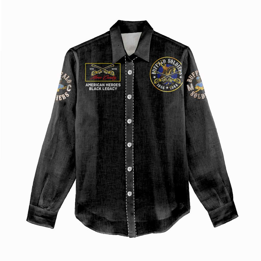 Buffalo Soldiers 1866-1944 Women Casual Shirt American Black Heros Legacy - Wonder Print Shop