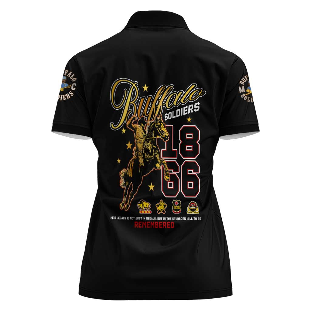 Buffalo Soldiers 1866-1944 Women Polo Shirt American Black Heros Legacy - Wonder Print Shop