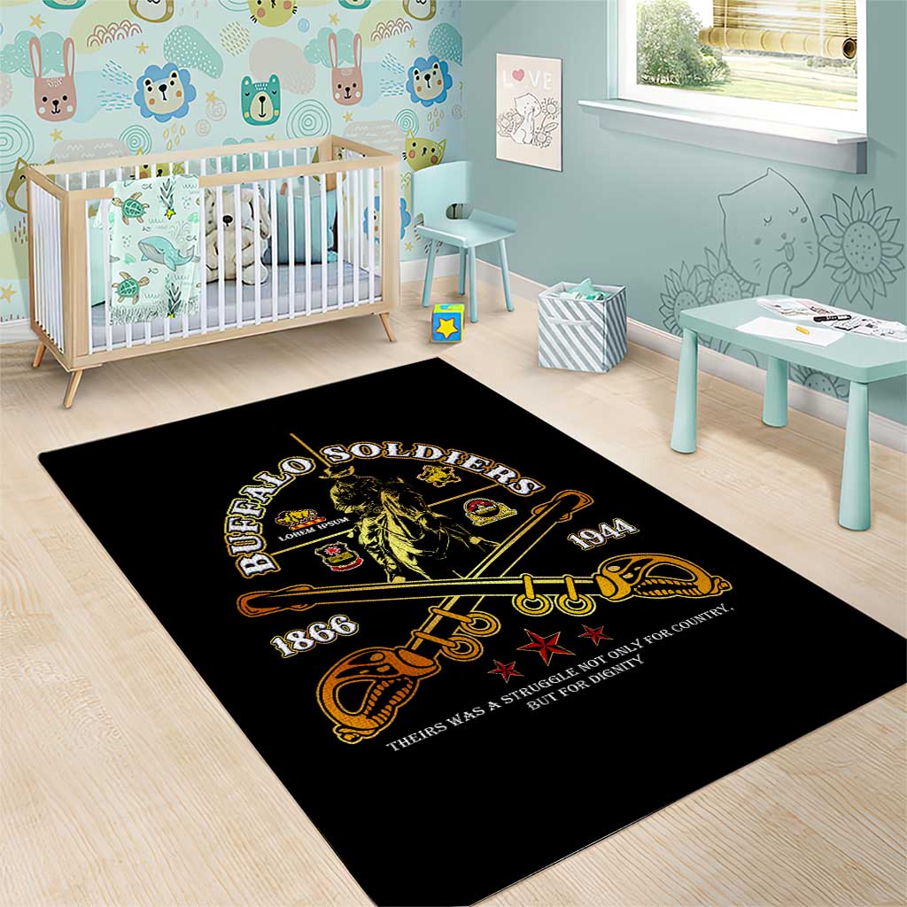Buffalo Soldiers Strength Honor Legacy Area Rug African-American Cavalry Tribute - Wonder Print Shop