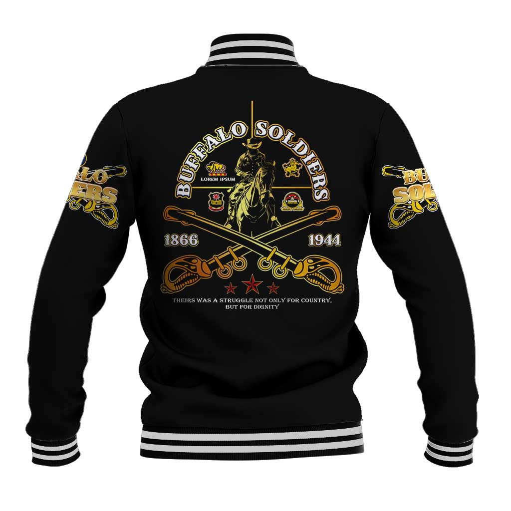 Buffalo Soldiers Strength Honor Legacy Baseball Jacket African-American Cavalry Tribute - Wonder Print Shop