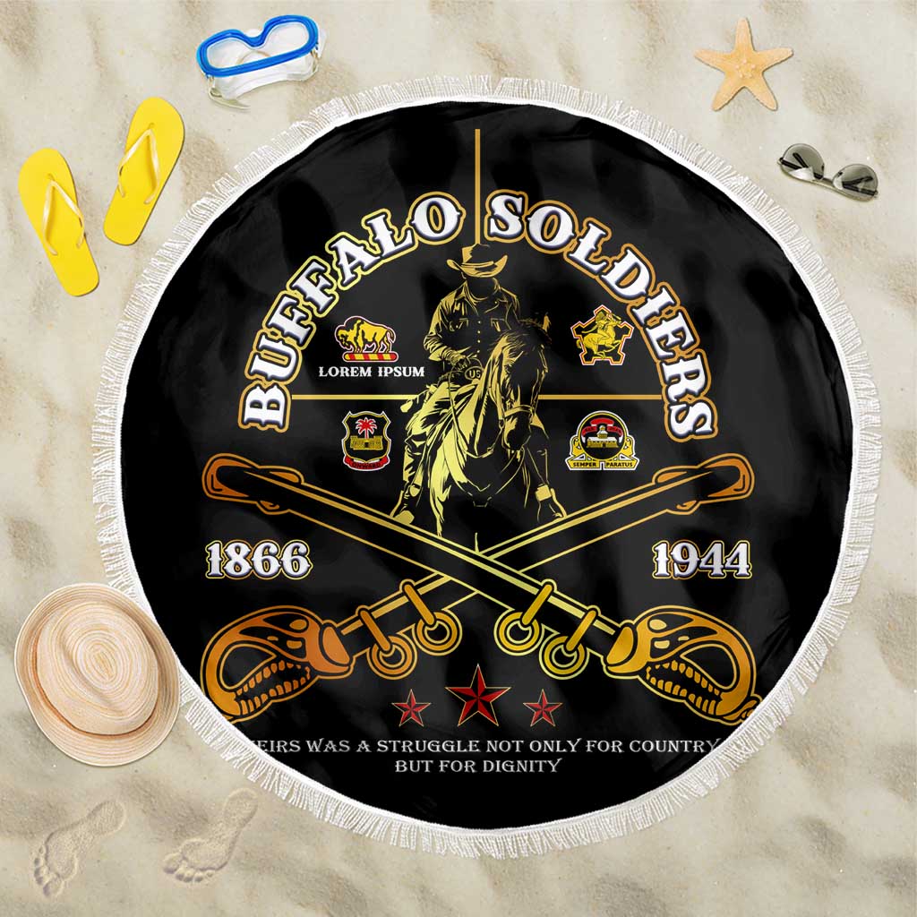Buffalo Soldiers Strength Honor Legacy Beach Blanket African-American Cavalry Tribute - Wonder Print Shop
