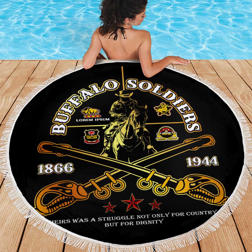 Buffalo Soldiers Strength Honor Legacy Beach Blanket African-American Cavalry Tribute - Wonder Print Shop