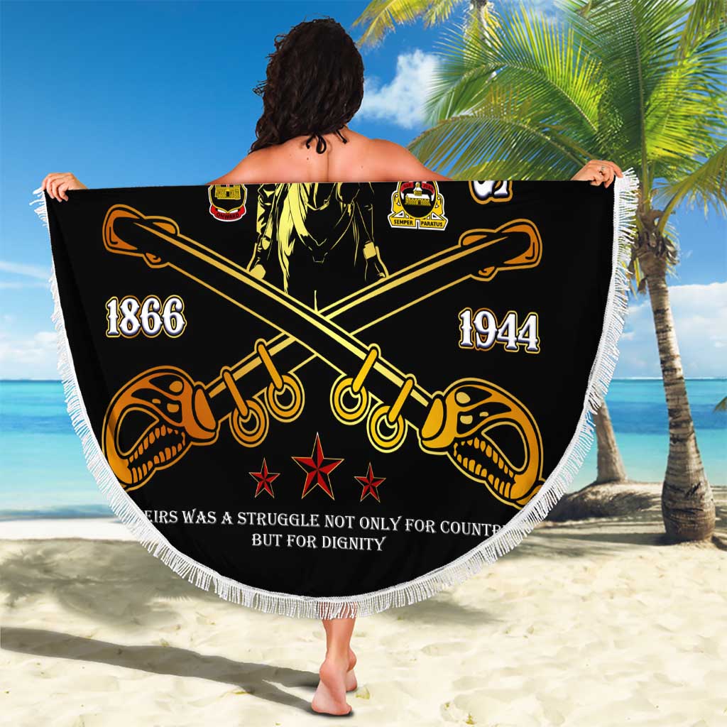 Buffalo Soldiers Strength Honor Legacy Beach Blanket African-American Cavalry Tribute - Wonder Print Shop