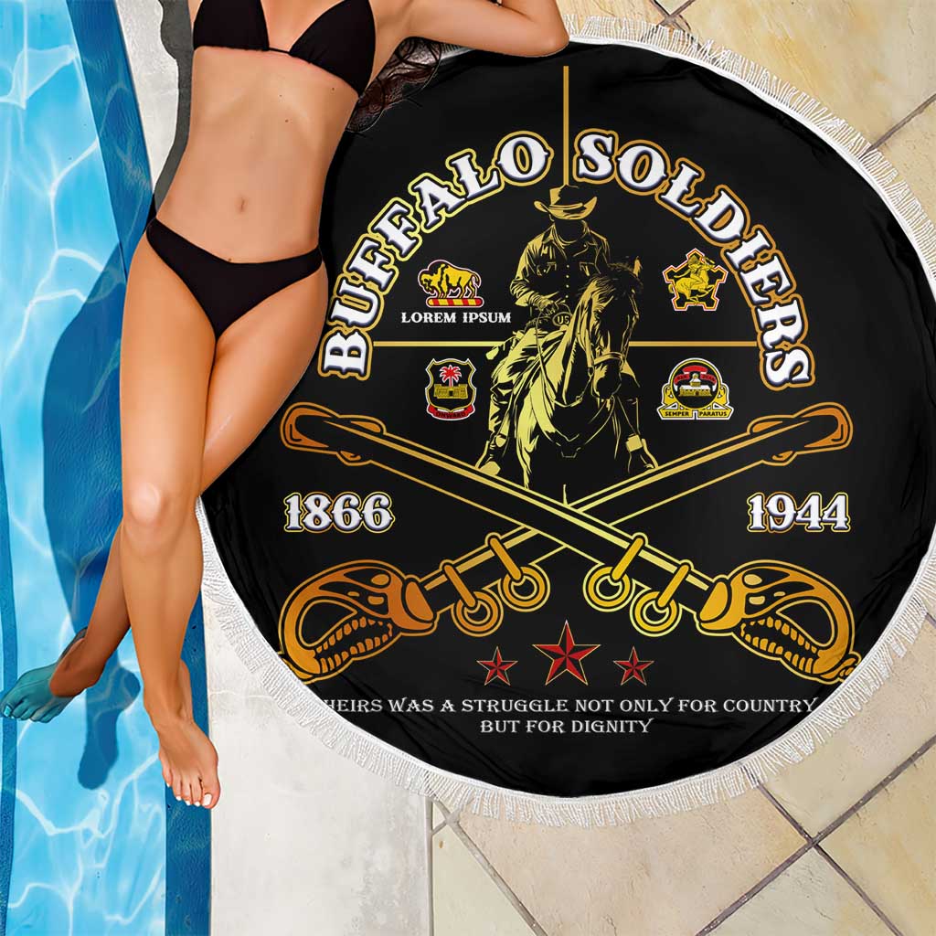 Buffalo Soldiers Strength Honor Legacy Beach Blanket African-American Cavalry Tribute - Wonder Print Shop