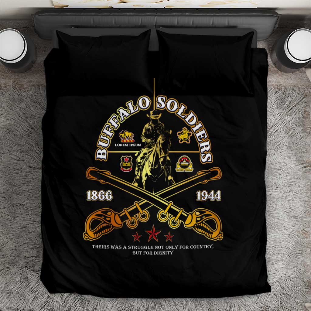 Buffalo Soldiers Strength Honor Legacy Bedding Set African-American Cavalry Tribute - Wonder Print Shop