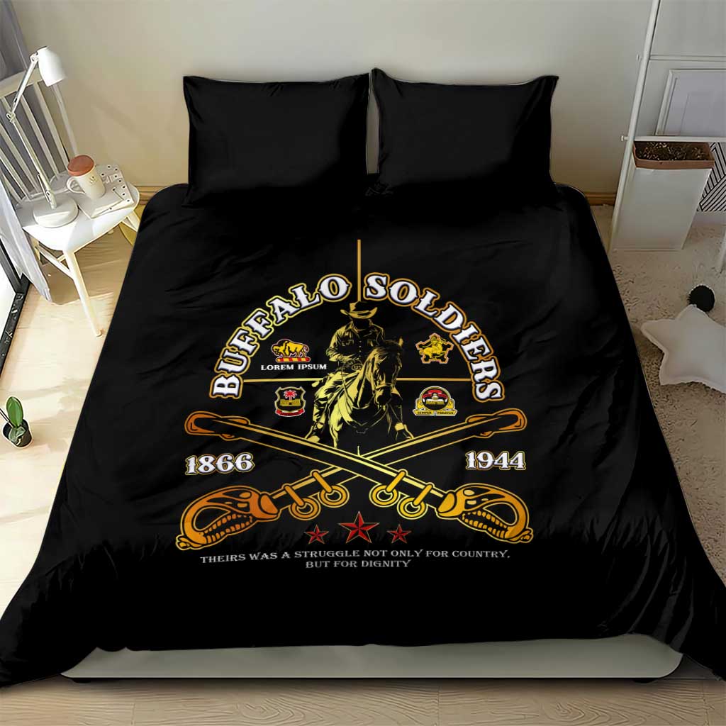 Buffalo Soldiers Strength Honor Legacy Bedding Set African-American Cavalry Tribute - Wonder Print Shop