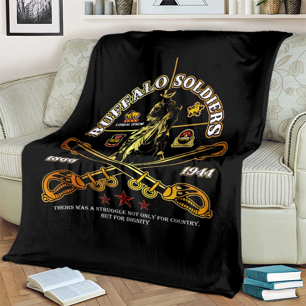 Buffalo Soldiers Strength Honor Legacy Blanket African-American Cavalry Tribute - Wonder Print Shop