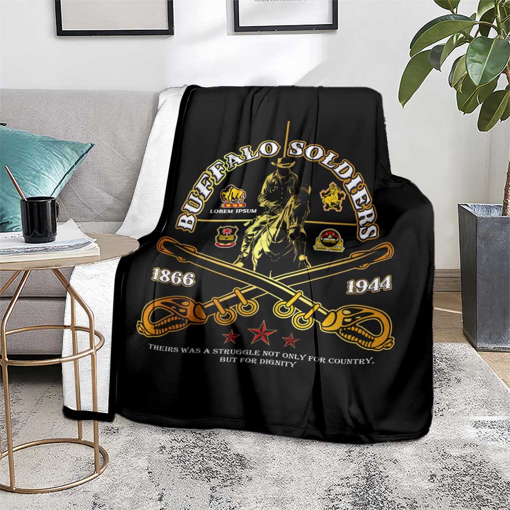 Buffalo Soldiers Strength Honor Legacy Blanket African-American Cavalry Tribute - Wonder Print Shop