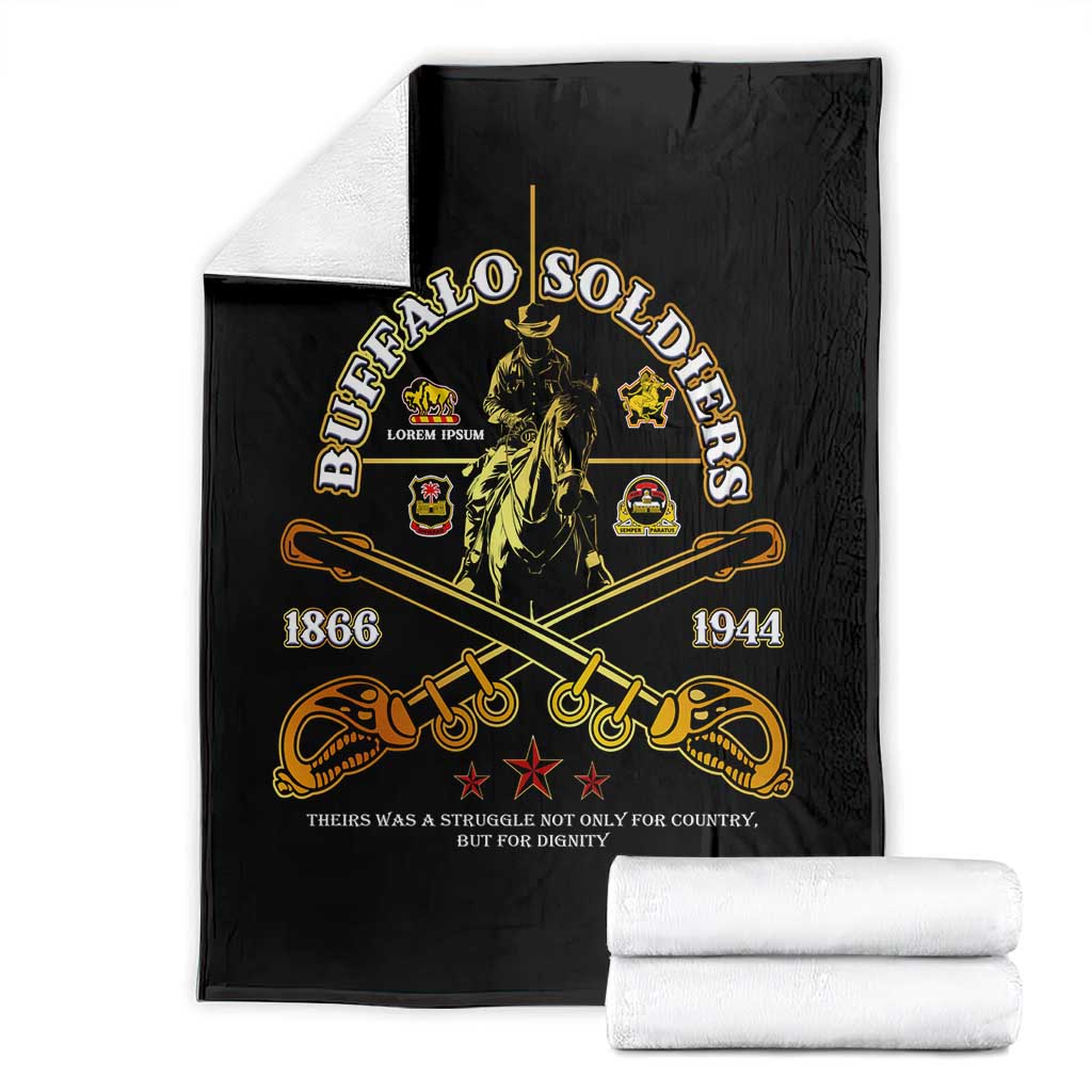Buffalo Soldiers Strength Honor Legacy Blanket African-American Cavalry Tribute - Wonder Print Shop