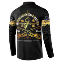 Buffalo Soldiers Strength Honor Legacy Button Sweatshirt African-American Cavalry Tribute - Wonder Print Shop