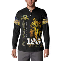 Buffalo Soldiers Strength Honor Legacy Button Sweatshirt African-American Cavalry Tribute - Wonder Print Shop