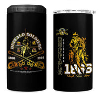 Buffalo Soldiers Strength Honor Legacy 4 in 1 Can Cooler Tumbler African-American Cavalry Tribute - Wonder Print Shop