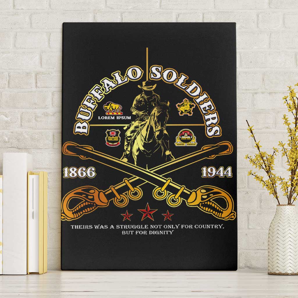 Buffalo Soldiers Strength Honor Legacy Canvas Wall Art African-American Cavalry Tribute - Wonder Print Shop