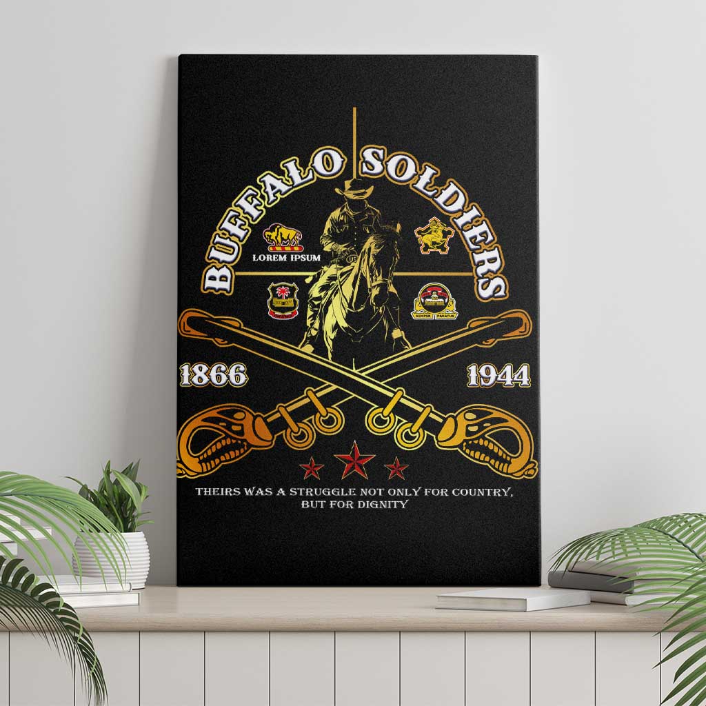 Buffalo Soldiers Strength Honor Legacy Canvas Wall Art African-American Cavalry Tribute - Wonder Print Shop