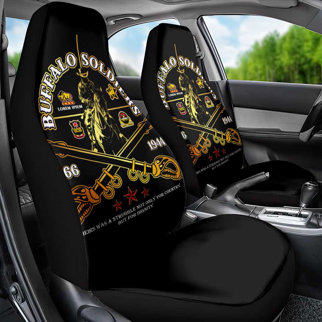 Buffalo Soldiers Strength Honor Legacy Car Seat Cover African-American Cavalry Tribute - Wonder Print Shop
