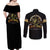Buffalo Soldiers Strength Honor Legacy Couples Matching Off Shoulder Maxi Dress and Long Sleeve Button Shirt African-American Cavalry Tribute - Wonder Print Shop