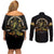 Buffalo Soldiers Strength Honor Legacy Couples Matching Off Shoulder Short Dress and Long Sleeve Button Shirt African-American Cavalry Tribute - Wonder Print Shop