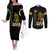 Buffalo Soldiers Strength Honor Legacy Couples Matching Off The Shoulder Long Sleeve Dress and Long Sleeve Button Shirt African-American Cavalry Tribute - Wonder Print Shop