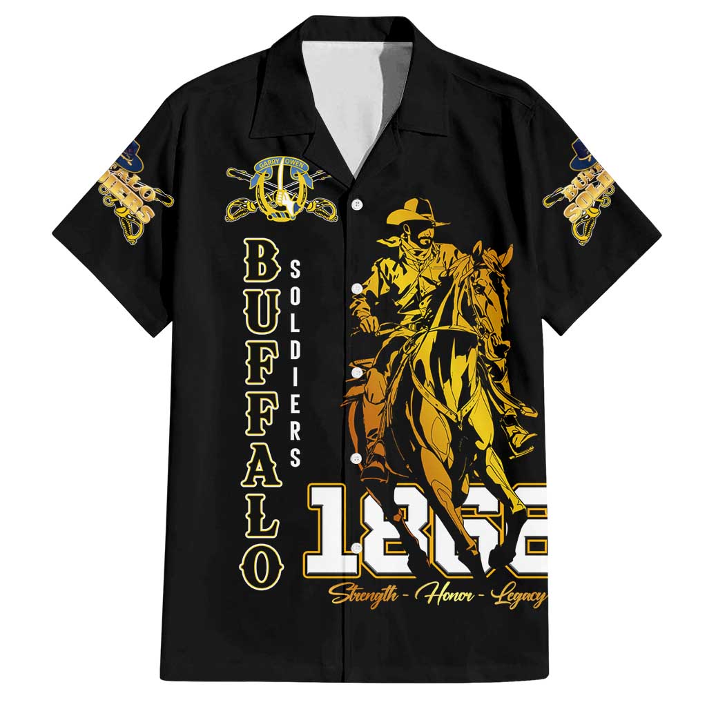 Buffalo Soldiers Strength Honor Legacy Family Matching Long Sleeve Bodycon Dress and Hawaiian Shirt African-American Cavalry Tribute - Wonder Print Shop