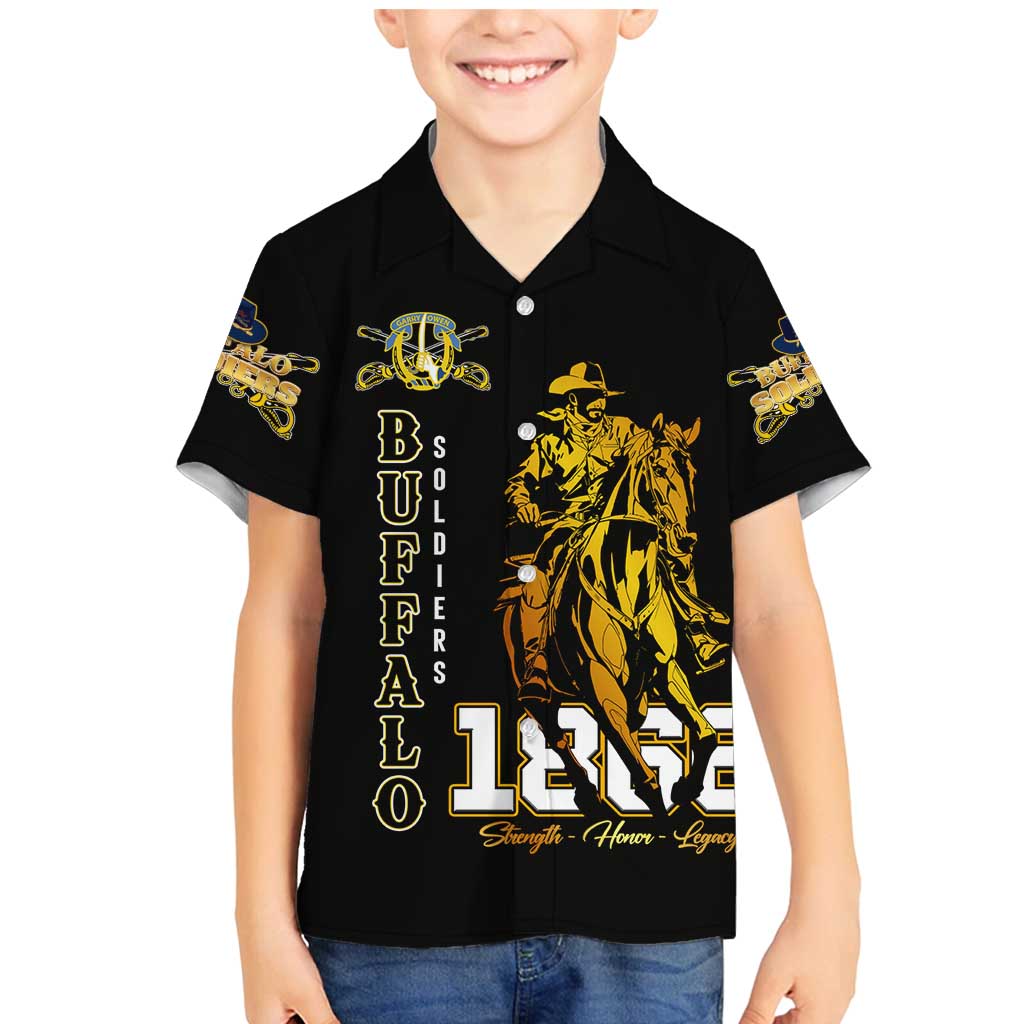 Buffalo Soldiers Strength Honor Legacy Family Matching Mermaid Dress and Hawaiian Shirt African-American Cavalry Tribute - Wonder Print Shop