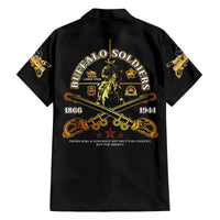 Buffalo Soldiers Strength Honor Legacy Family Matching Off The Shoulder Long Sleeve Dress and Hawaiian Shirt African-American Cavalry Tribute - Wonder Print Shop