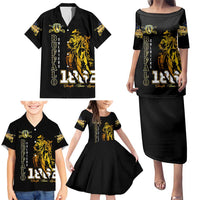 Buffalo Soldiers Strength Honor Legacy Family Matching Puletasi and Hawaiian Shirt African-American Cavalry Tribute - Wonder Print Shop