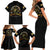 Buffalo Soldiers Strength Honor Legacy Family Matching Short Sleeve Bodycon Dress and Hawaiian Shirt African-American Cavalry Tribute - Wonder Print Shop