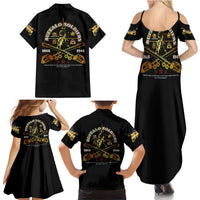 Buffalo Soldiers Strength Honor Legacy Family Matching Summer Maxi Dress and Hawaiian Shirt African-American Cavalry Tribute - Wonder Print Shop