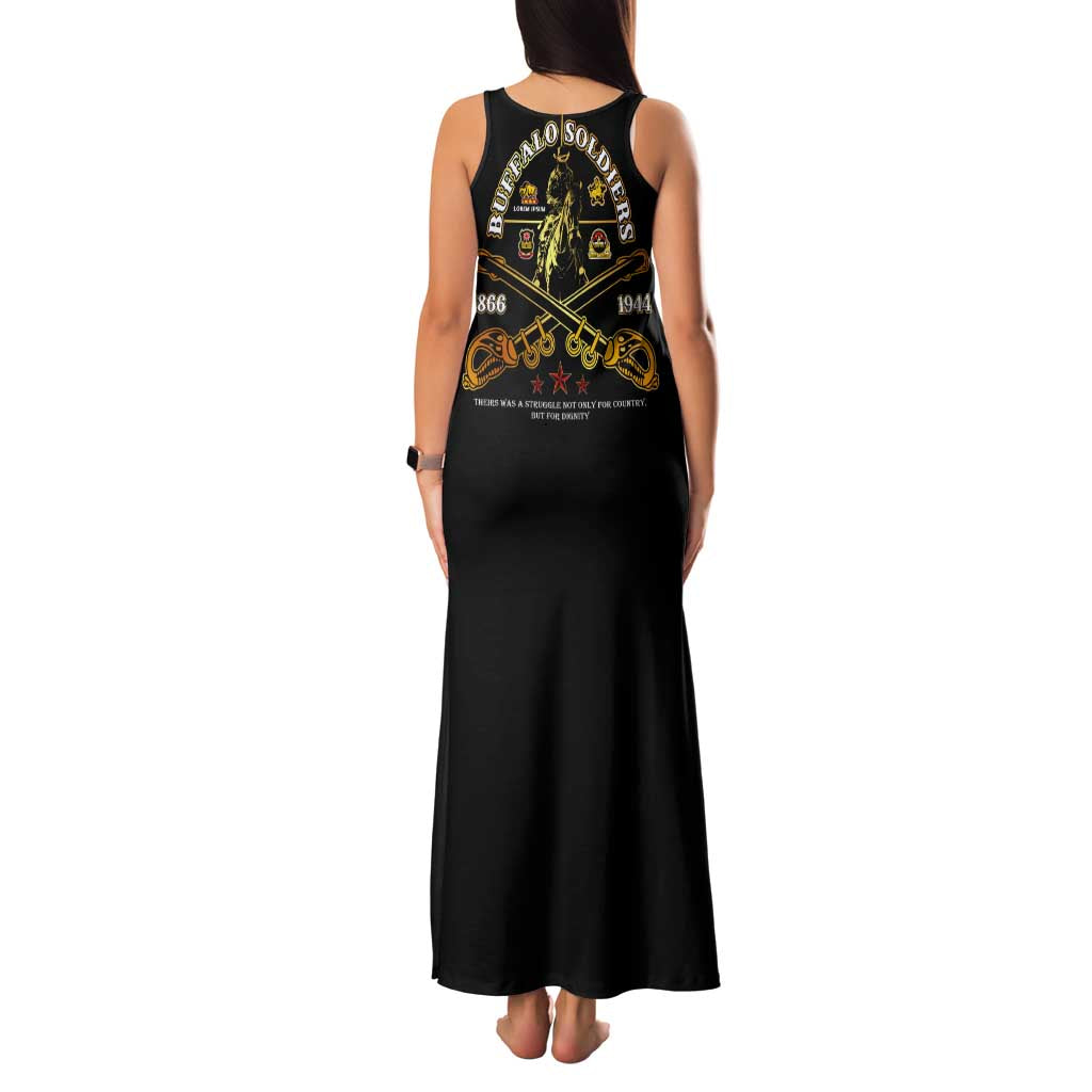 Buffalo Soldiers Strength Honor Legacy Family Matching Tank Maxi Dress and Hawaiian Shirt African-American Cavalry Tribute - Wonder Print Shop