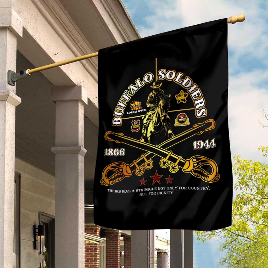 Buffalo Soldiers Strength Honor Legacy Garden Flag African-American Cavalry Tribute - Wonder Print Shop