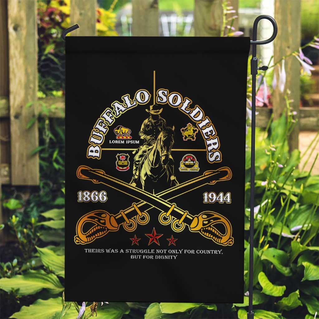 Buffalo Soldiers Strength Honor Legacy Garden Flag African-American Cavalry Tribute - Wonder Print Shop