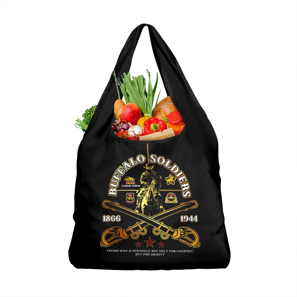 Buffalo Soldiers Strength Honor Legacy Grocery Bag African-American Cavalry Tribute - Wonder Print Shop