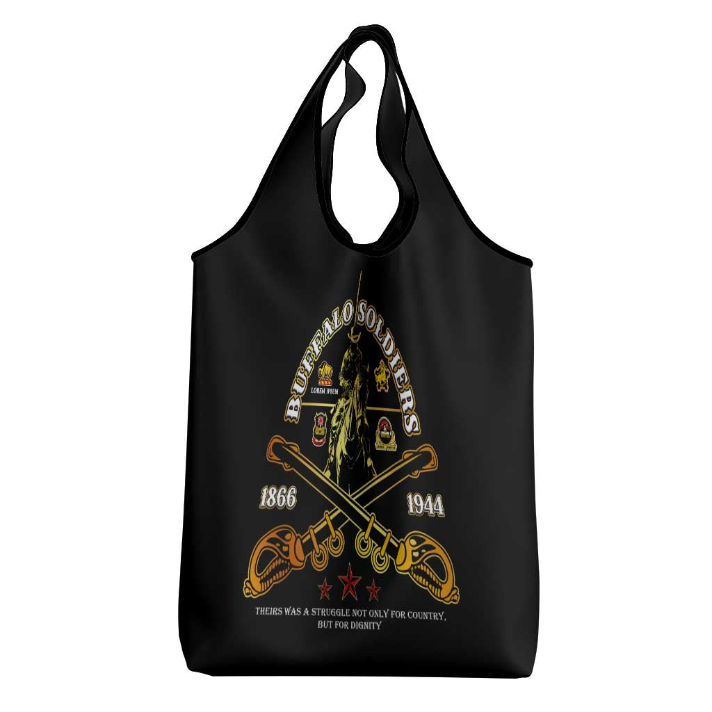 Buffalo Soldiers Strength Honor Legacy Grocery Bag African-American Cavalry Tribute - Wonder Print Shop