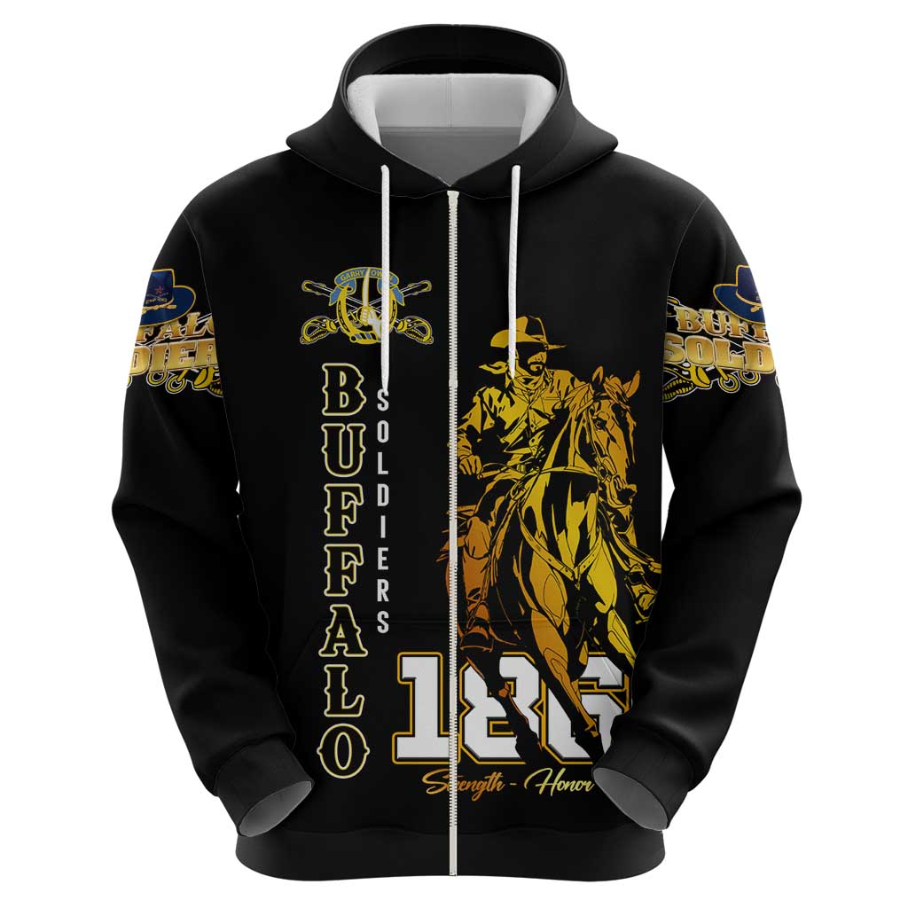 Buffalo Soldiers Strength Honor Legacy Hoodie African-American Cavalry Tribute - Wonder Print Shop