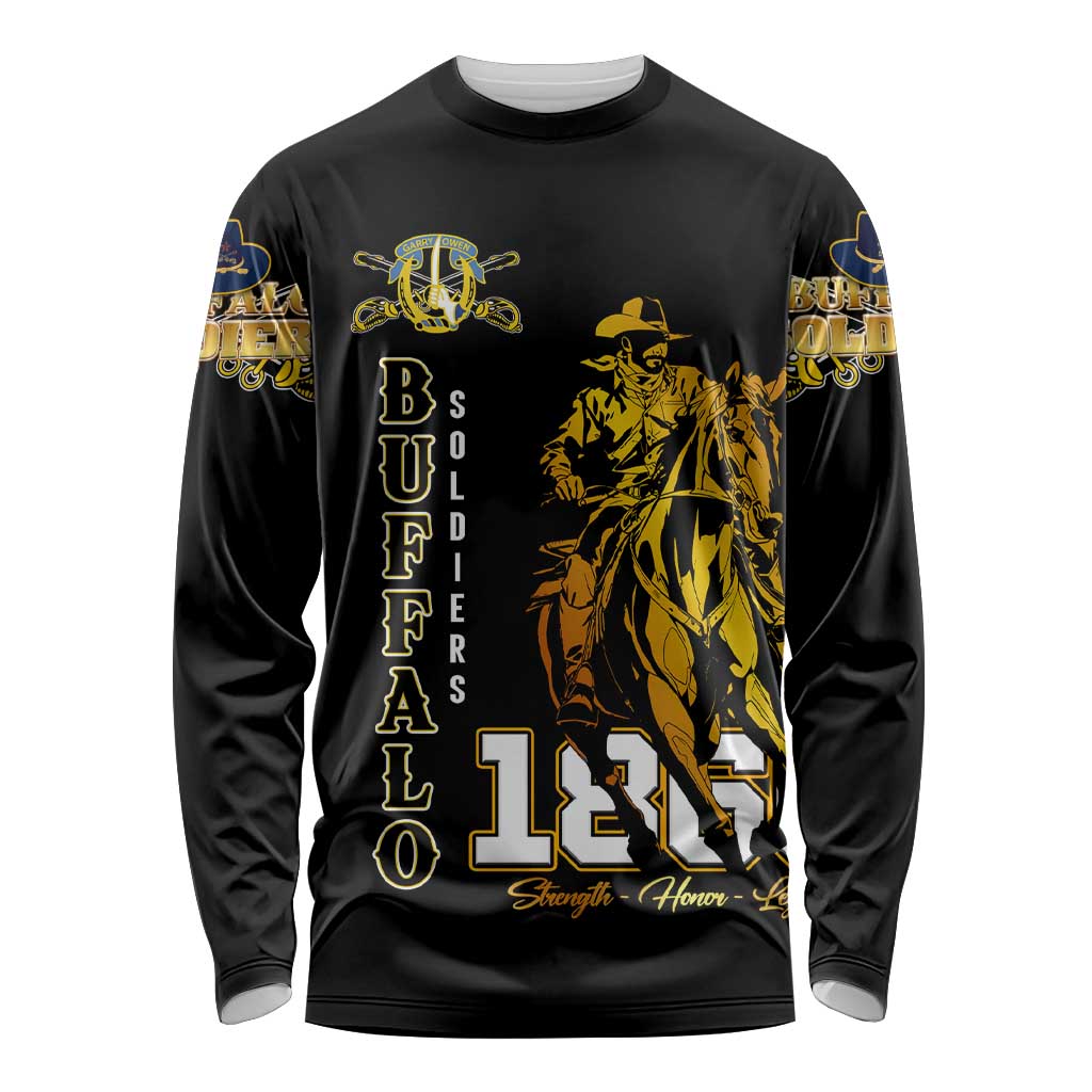 Buffalo Soldiers Strength Honor Legacy Long Sleeve Shirt African-American Cavalry Tribute - Wonder Print Shop