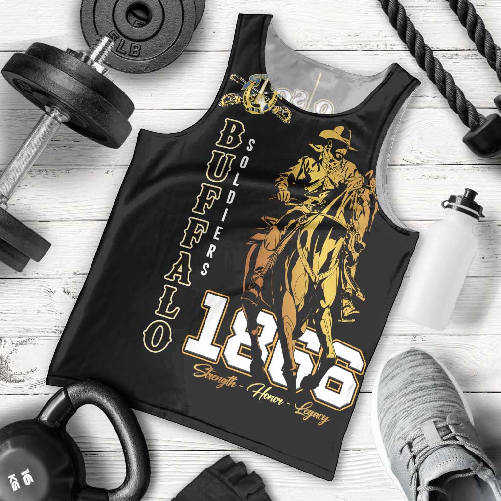 Buffalo Soldiers Strength Honor Legacy Men Tank Top African-American Cavalry Tribute - Wonder Print Shop