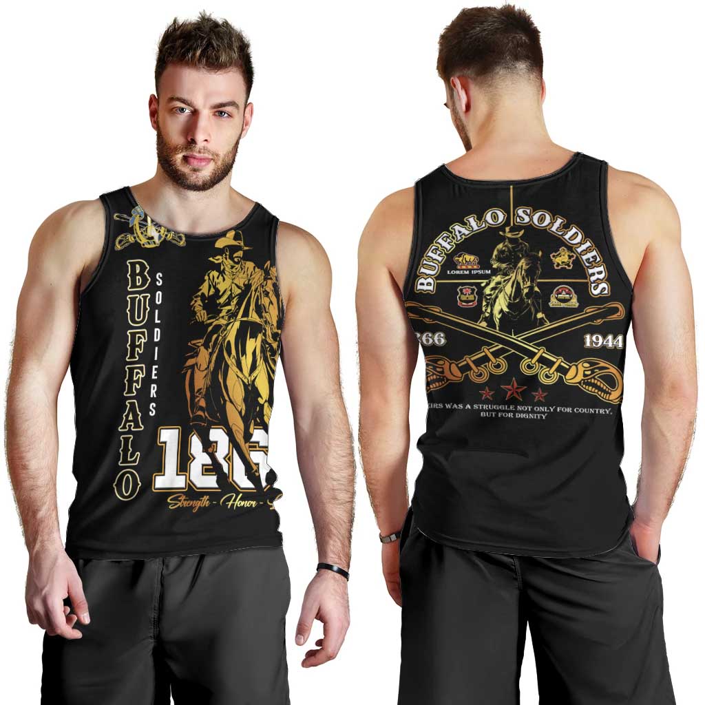 Buffalo Soldiers Strength Honor Legacy Men Tank Top African-American Cavalry Tribute - Wonder Print Shop