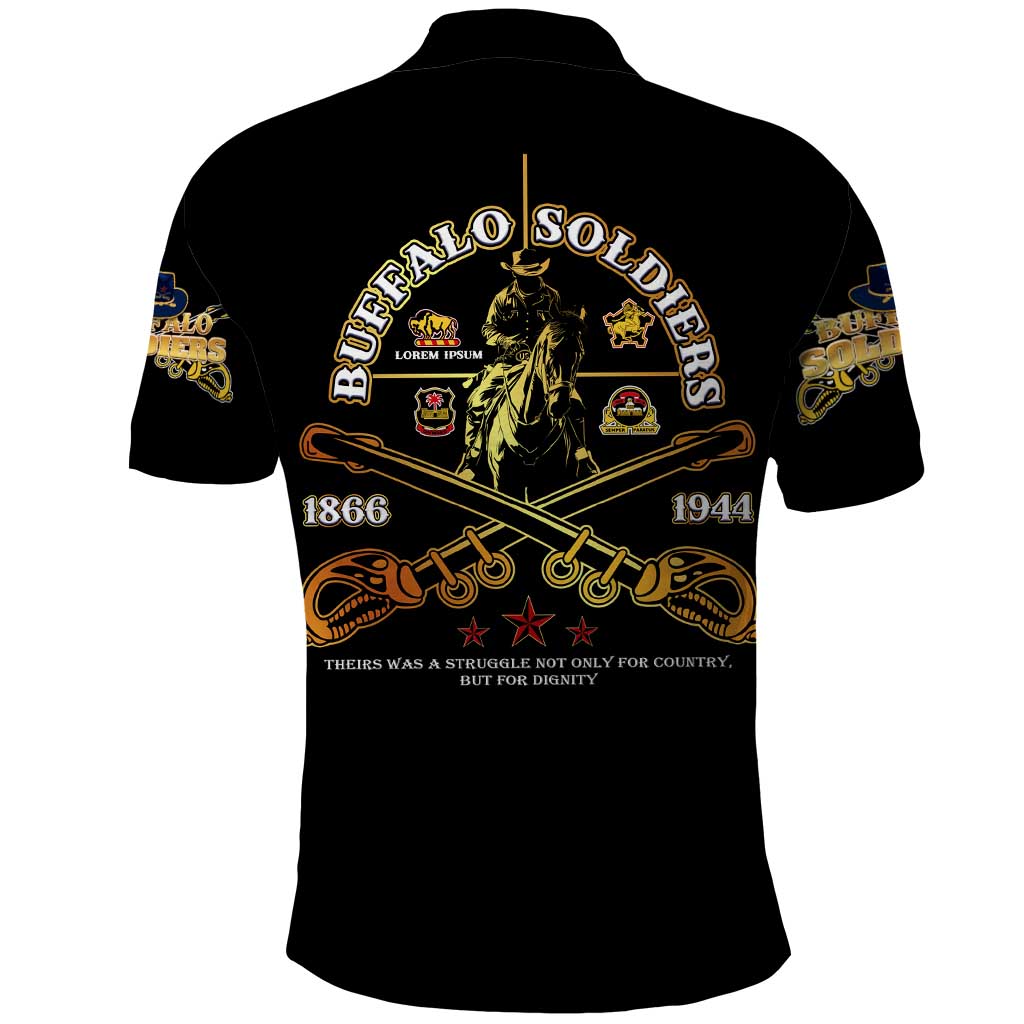 Buffalo Soldiers Strength Honor Legacy Polo Shirt African-American Cavalry Tribute - Wonder Print Shop