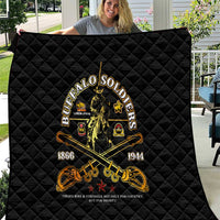 Buffalo Soldiers Strength Honor Legacy Quilt African-American Cavalry Tribute - Wonder Print Shop