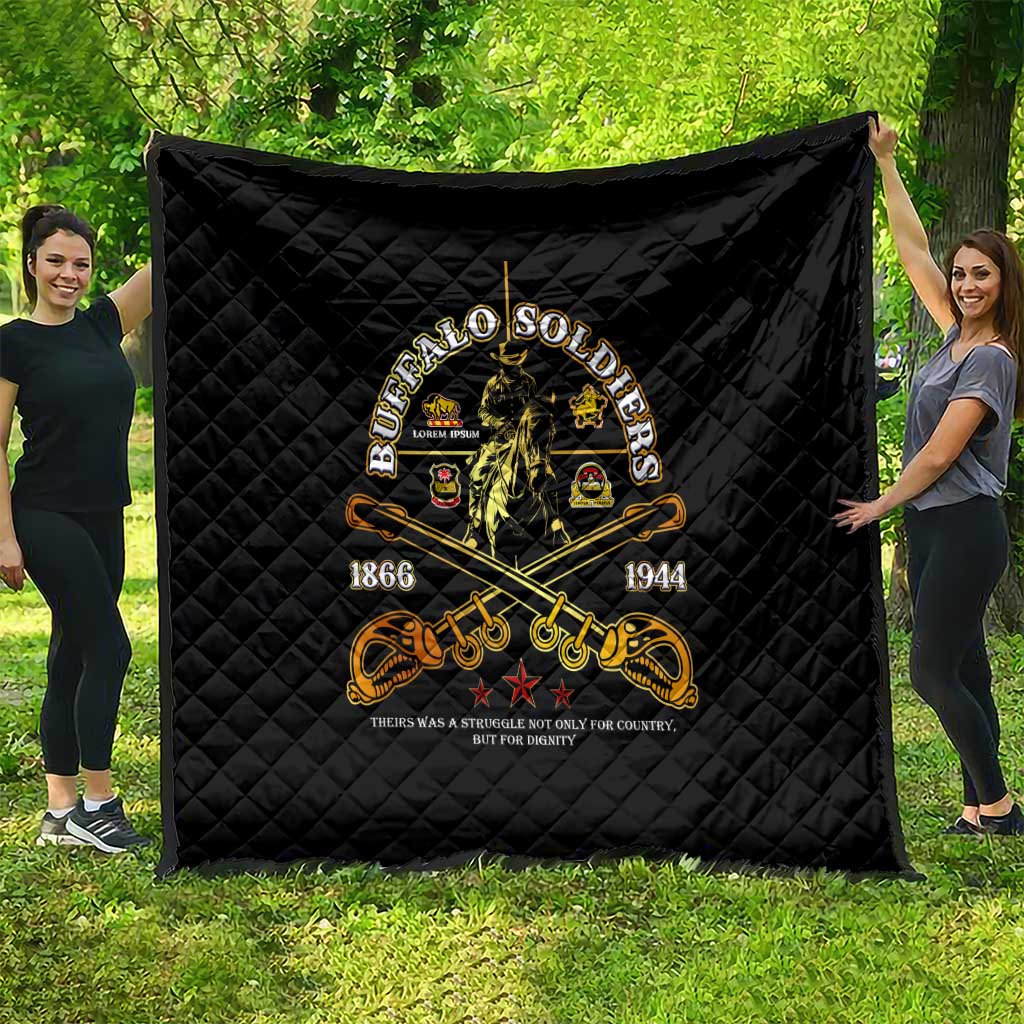 Buffalo Soldiers Strength Honor Legacy Quilt African-American Cavalry Tribute - Wonder Print Shop