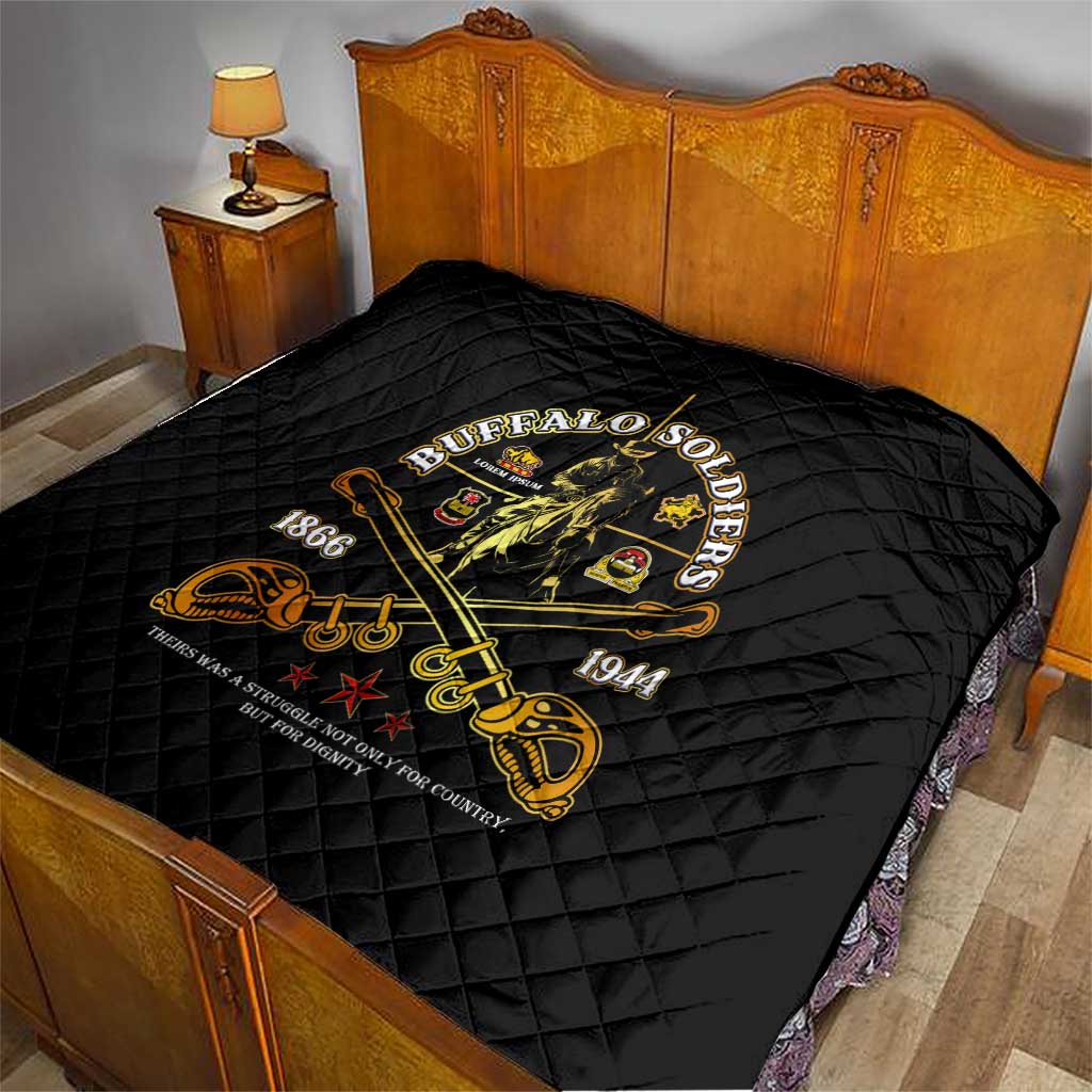 Buffalo Soldiers Strength Honor Legacy Quilt African-American Cavalry Tribute - Wonder Print Shop