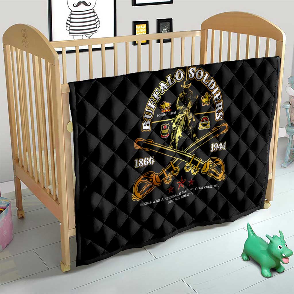 Buffalo Soldiers Strength Honor Legacy Quilt African-American Cavalry Tribute - Wonder Print Shop